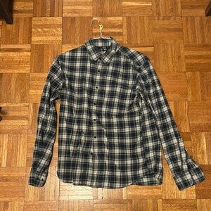 Uniqlo Black and White Casual Button Down Shirt